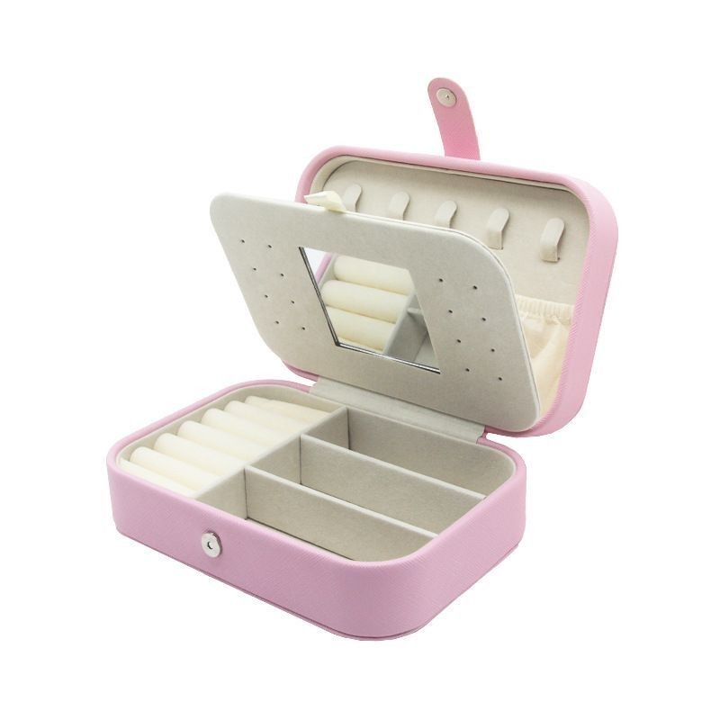 Portable Square Mini Gioielli Case Viaggio Anelli Orecchini Collare Festa di Nozze Scatola regalo