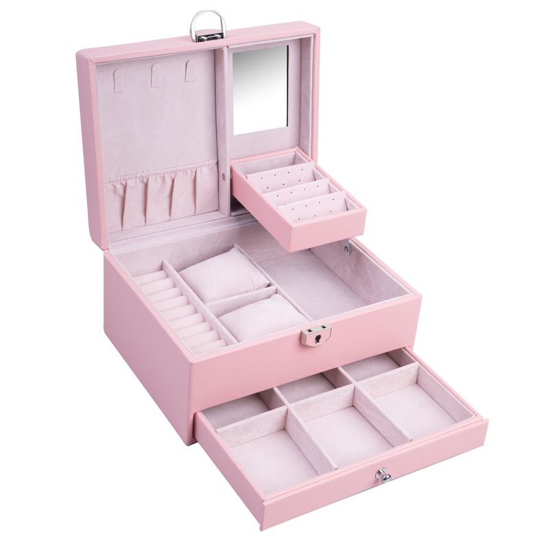 Medium Open Way Clamshell PU Set di gioielli in pelle/anello/anello/collare/braccialetto/orologio