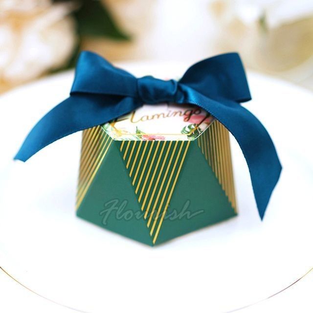 Caramelle personalizzate con carta regalo di cioccolato scatola di imballaggio di carta calda foglio d'oro timbraggio per il festival di nozze