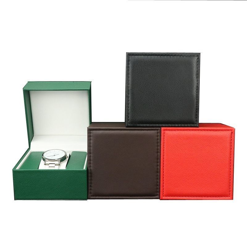 Casella di orologio in cuoio PU impermeabile con cassetto gioielli Display Box di archiviazione Logo personalizzato