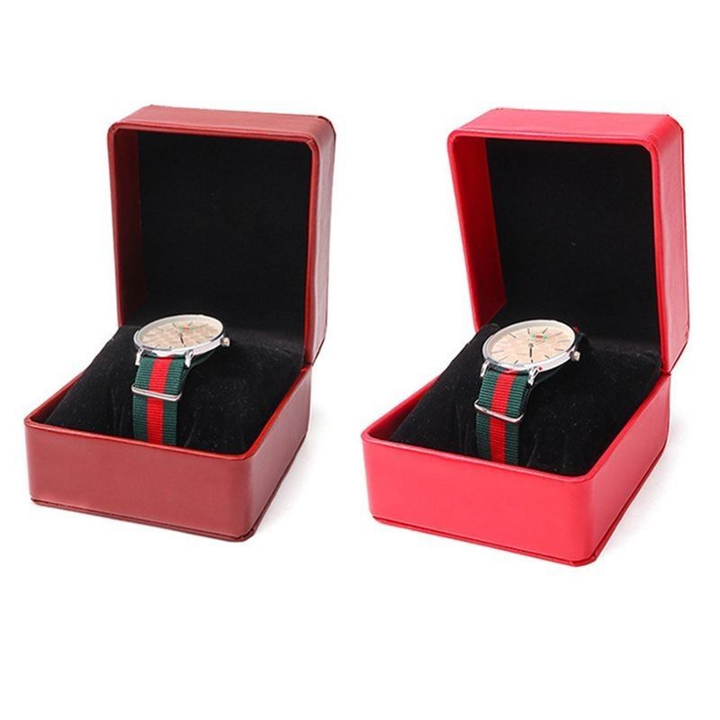 Confezionato con materiale di pelle PU carta cartone orologio confezionamento regalo scatola per l'esposizione e lo stoccaggio