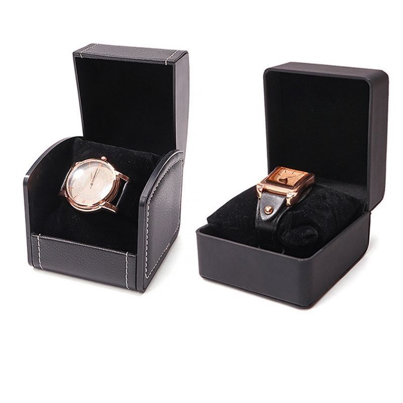 Confezionato con materiale di pelle PU carta cartone orologio confezionamento regalo scatola per l'esposizione e lo stoccaggio