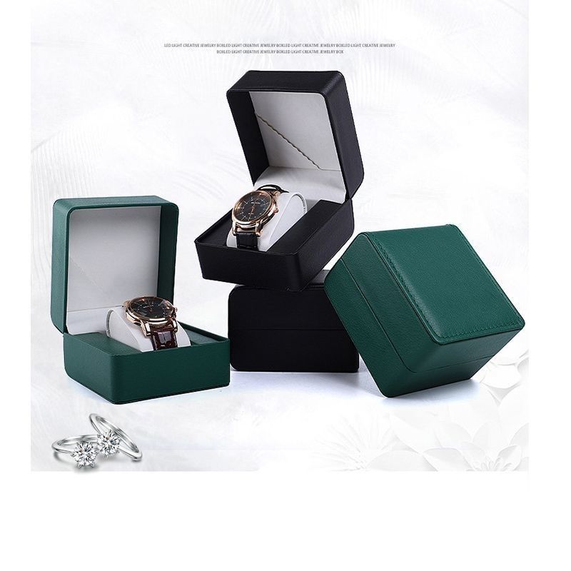 Confezionato con materiale di pelle PU carta cartone orologio confezionamento regalo scatola per l'esposizione e lo stoccaggio