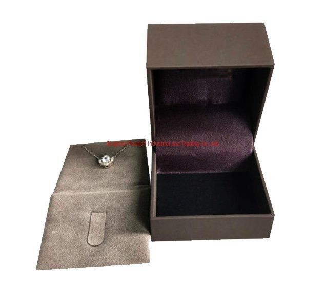 Imballaggio per gioielli portabile con conchiglia a cerniera con cartone regalo con inserto di velluto in base alle esigenze del cliente