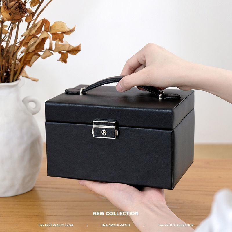Scatola di stoccaggio di gioielli in legno di grande capacità per gioielli orecchini collana Ring Storage Solution