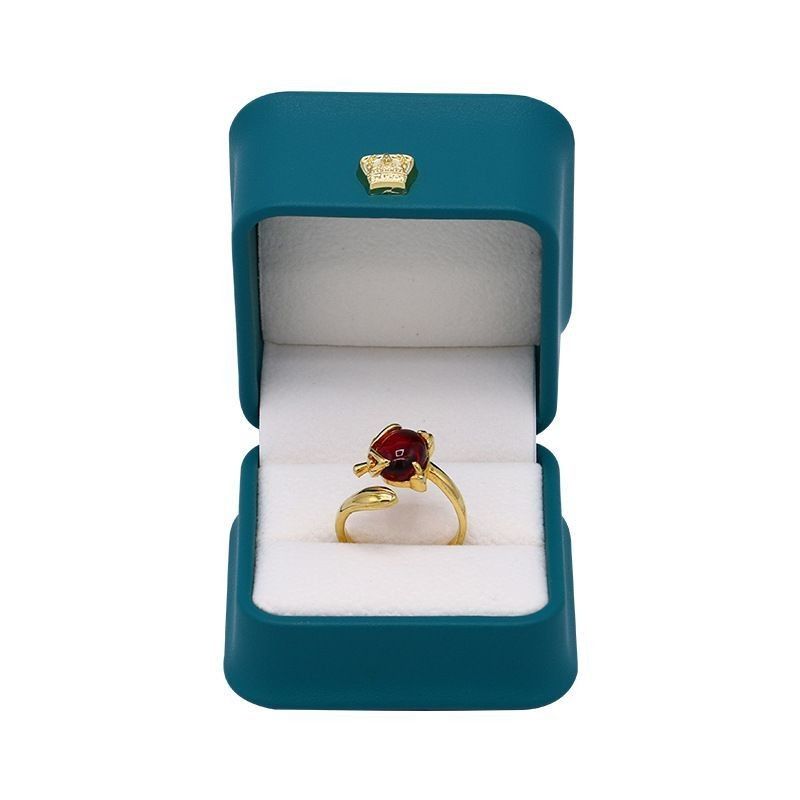Stampa del logo su misura Luxury PU Jewelry Box Portable Travel Earring Jewelry Storage Bag Double Storage Box
