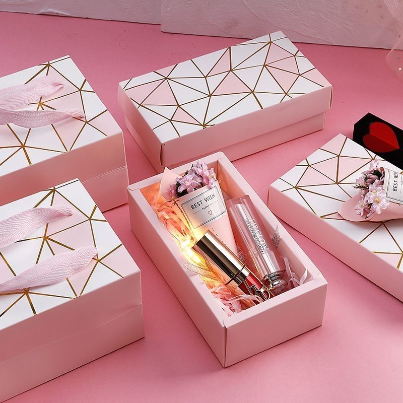 Capo e scatola di base per il trucco a caldo, profumi cosmetici, cartone, carta da regalo, cassetto regalo