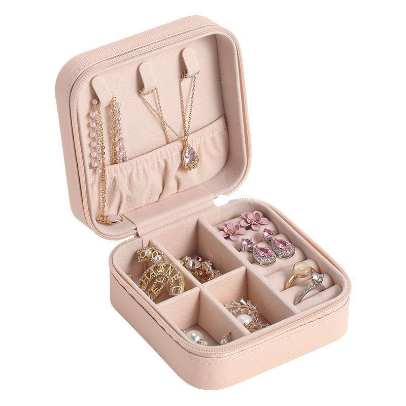 Set di gioielli quadrati Cassa regalo Mini Box per donne Ragazze Moda Solid Luxury Portatile PU Pelle PVC Cartone