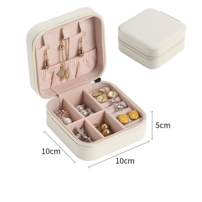 Set di gioielli quadrati Cassa regalo Mini Box per donne Ragazze Moda Solid Luxury Portatile PU Pelle PVC Cartone