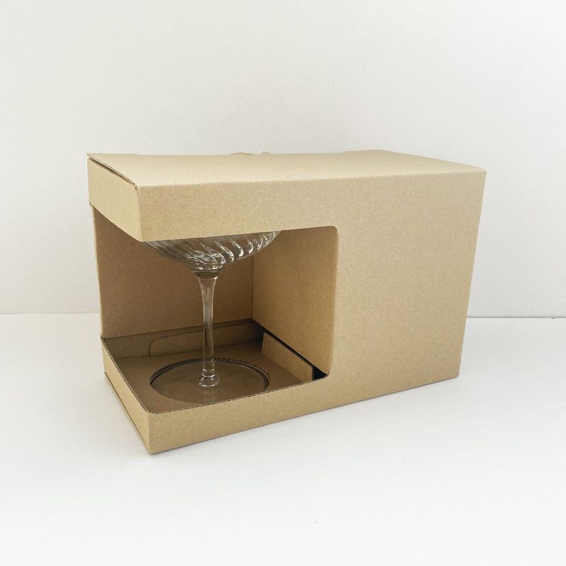 3/5 Plys Cartoni di carta kraft ondulata Imballaggio per champagne Vino orso Latte tè tazza di vetro