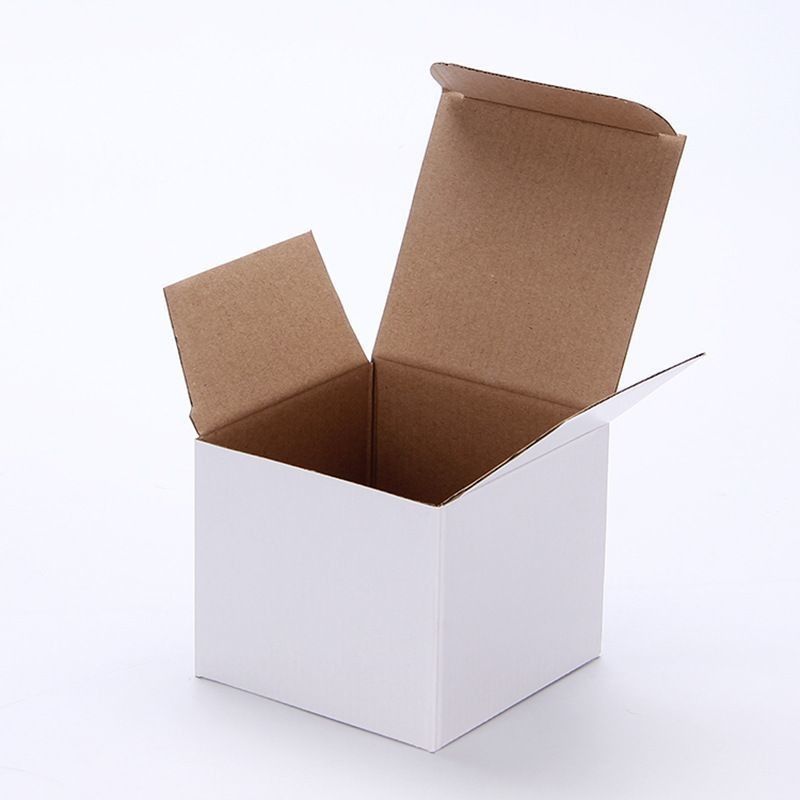 100% carta riciclata Top Tuck pieghevole un pezzo imballaggio ondulato scatole regalo e texture scanalatura scatole di spedizione Kraft naturale