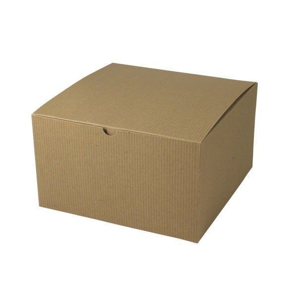 100% carta riciclata Top Tuck pieghevole un pezzo imballaggio ondulato scatole regalo e texture scanalatura scatole di spedizione Kraft naturale