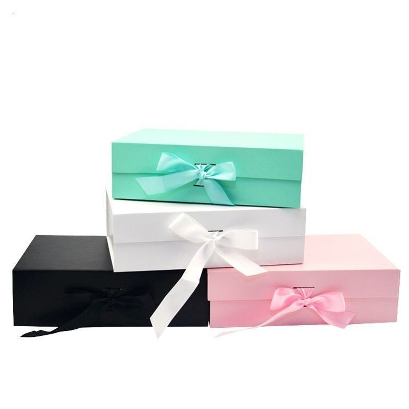 Scatola regalo magnetica pieghevole con nastro rigido Scatola di imballaggio in cartone per tazze di sapone profumato