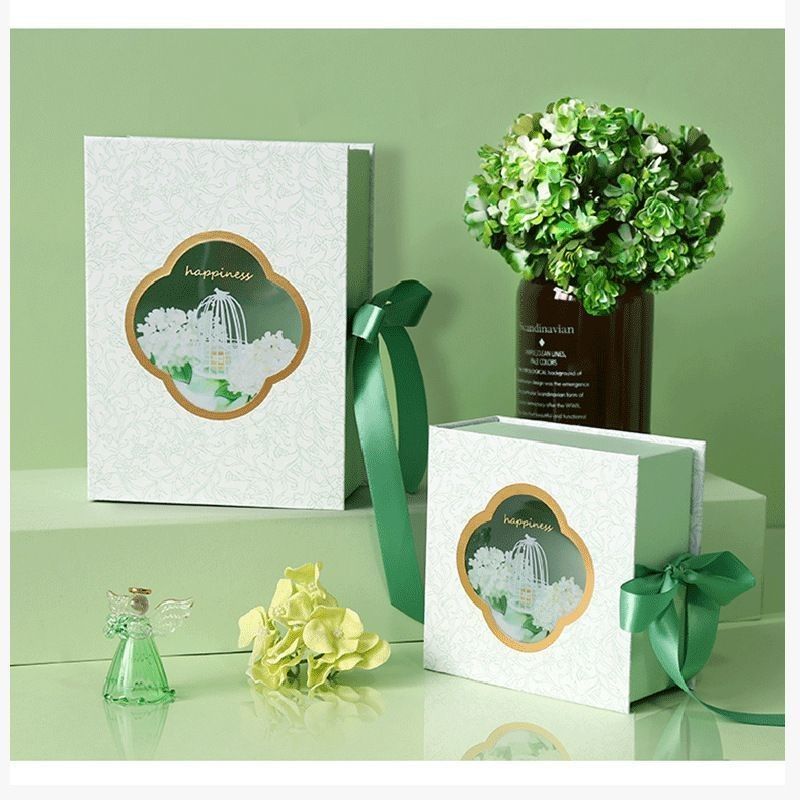 Tipo di libro Magnetic Clousre confezionamento carta scatola regalo con nastro personalizzato logo stampato