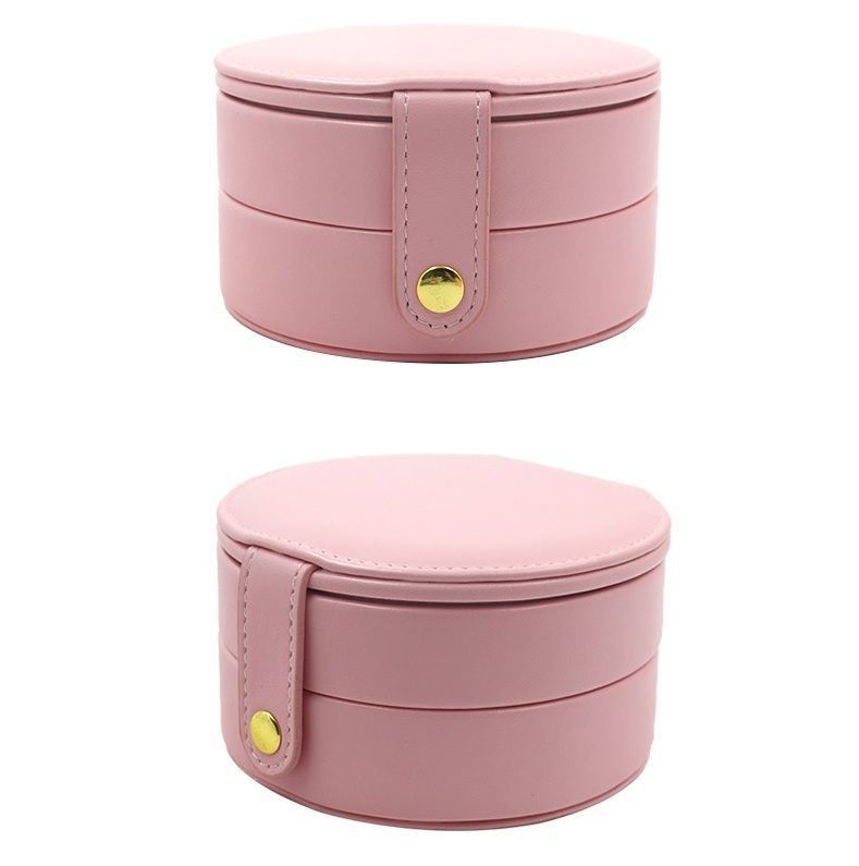 Scatole di gioielli di lusso rotonde 10,9*10,2*5,9 cm Scatola di imballaggio cartacea Stampa personalizzata del logo