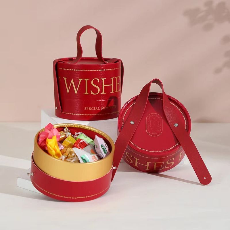 Confezione per scatole regalo a cilindro rotondo su misura per lo stoccaggio cibo dolcizia cioccolato gioielli di vino