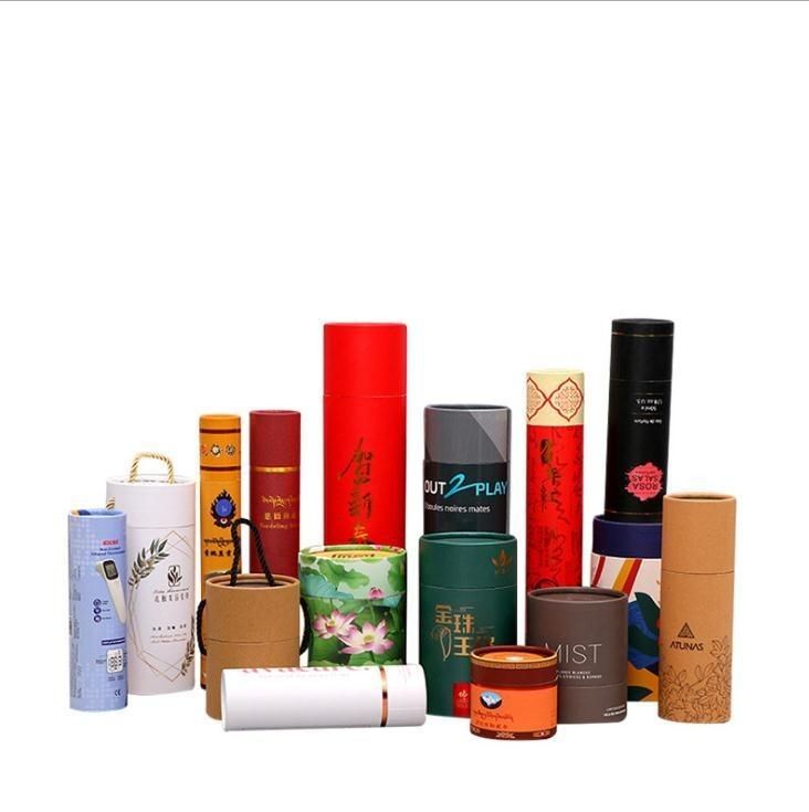 Imballaggio in scatole di carta rotonde per candele di profumo cosmetici gioielli scatole di imballaggio in tubo di carta