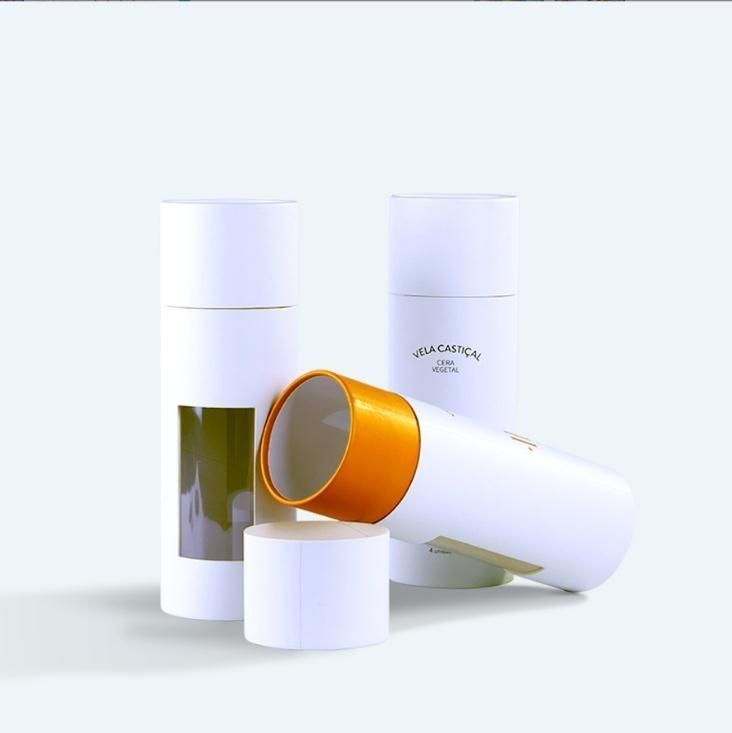 Imballaggio in scatole di carta rotonde per candele di profumo cosmetici gioielli scatole di imballaggio in tubo di carta
