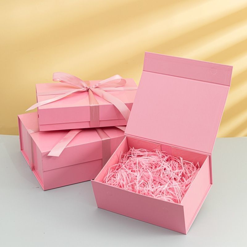 Decorazioni natalizie Scatole regalo pieghevole in carta Gioielli cosmetici Scatole di cartone pieghevole