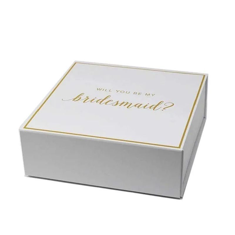 Scatola regalo in cartone bianco a chiusura magnetica personalizzata per il giorno della mamma San Valentino