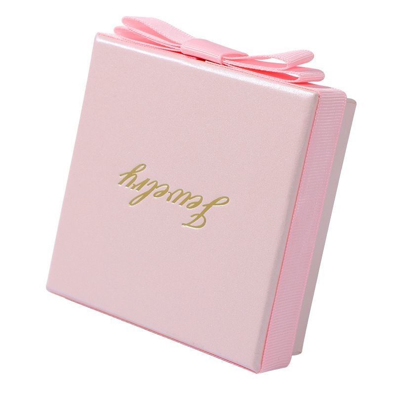 Gioielli rosa Scatola regalo Eco-friendly Stampaggio a caldo Scatola di imballaggio in carta di lusso