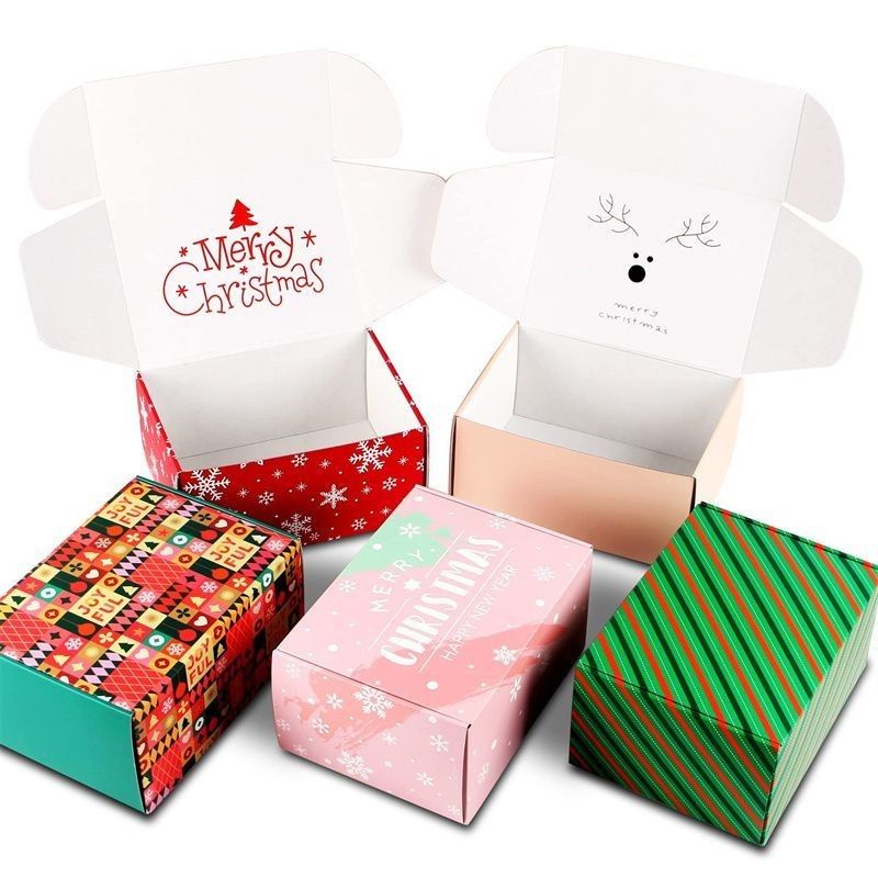 Scatole di spedizione corrugate stampate su misura Scatole regalo Scatole di imballaggio Scatole di posta in carta pieghevole
