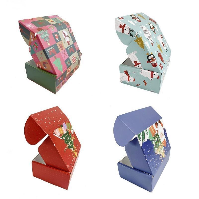 Scatole di spedizione corrugate stampate su misura Scatole regalo Scatole di imballaggio Scatole di posta in carta pieghevole
