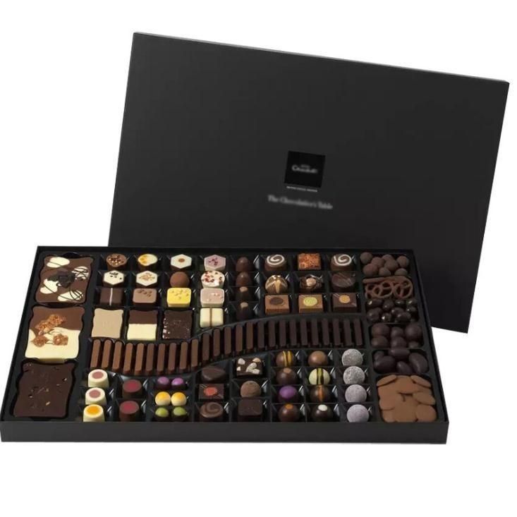 Cartone regalo personalizzato in carta nera Magnetico Cartoni di imballaggio per cibo e dolci