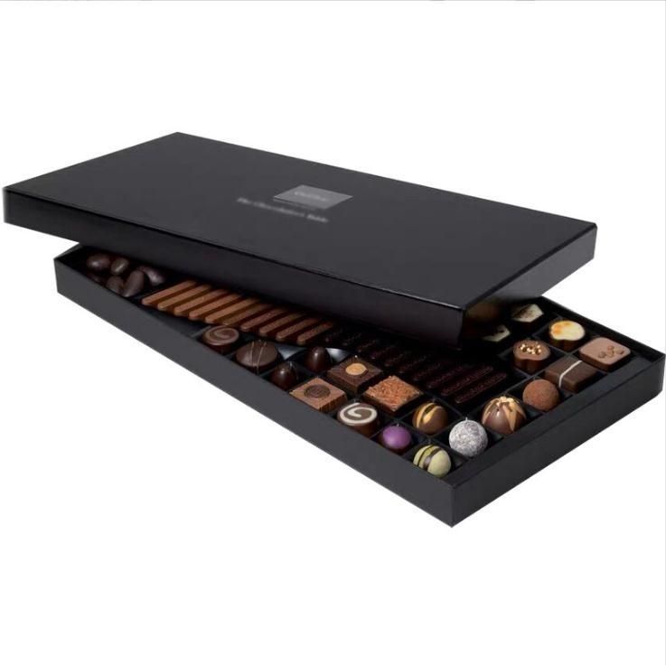 Cartone regalo personalizzato in carta nera Magnetico Cartoni di imballaggio per cibo e dolci