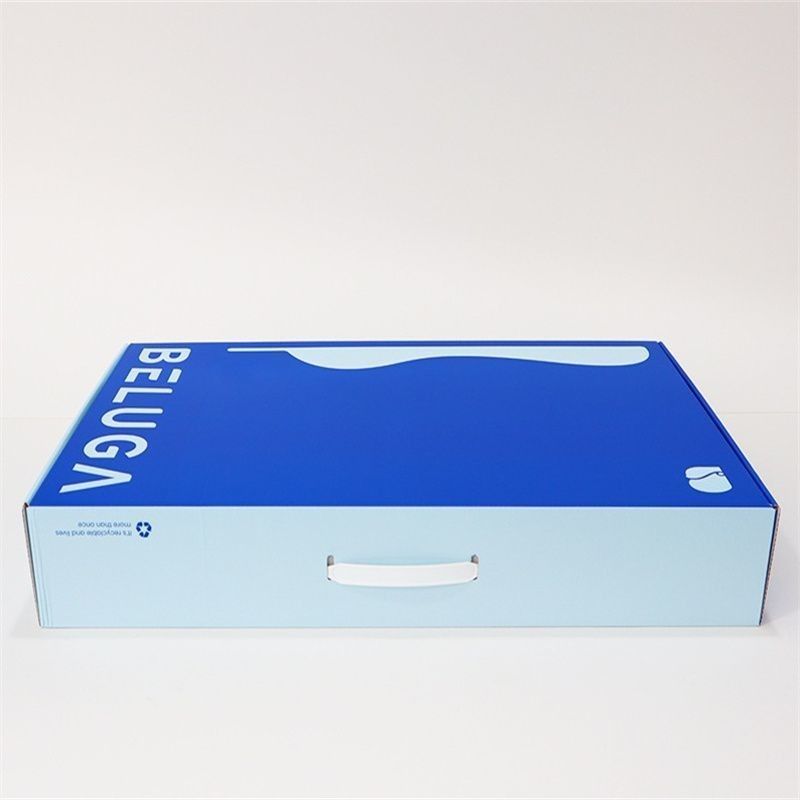 Logo personalizzato pieghevole piatto cartone ondulato a 3 pli cartone kraft cartone scatola per cuscino domestico organizzazione di fitness sportivo